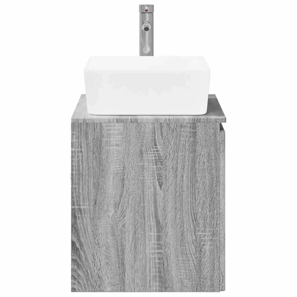 Set di mobili per il bagno Sonoma grigio Legno ingegnerizzato 3404336