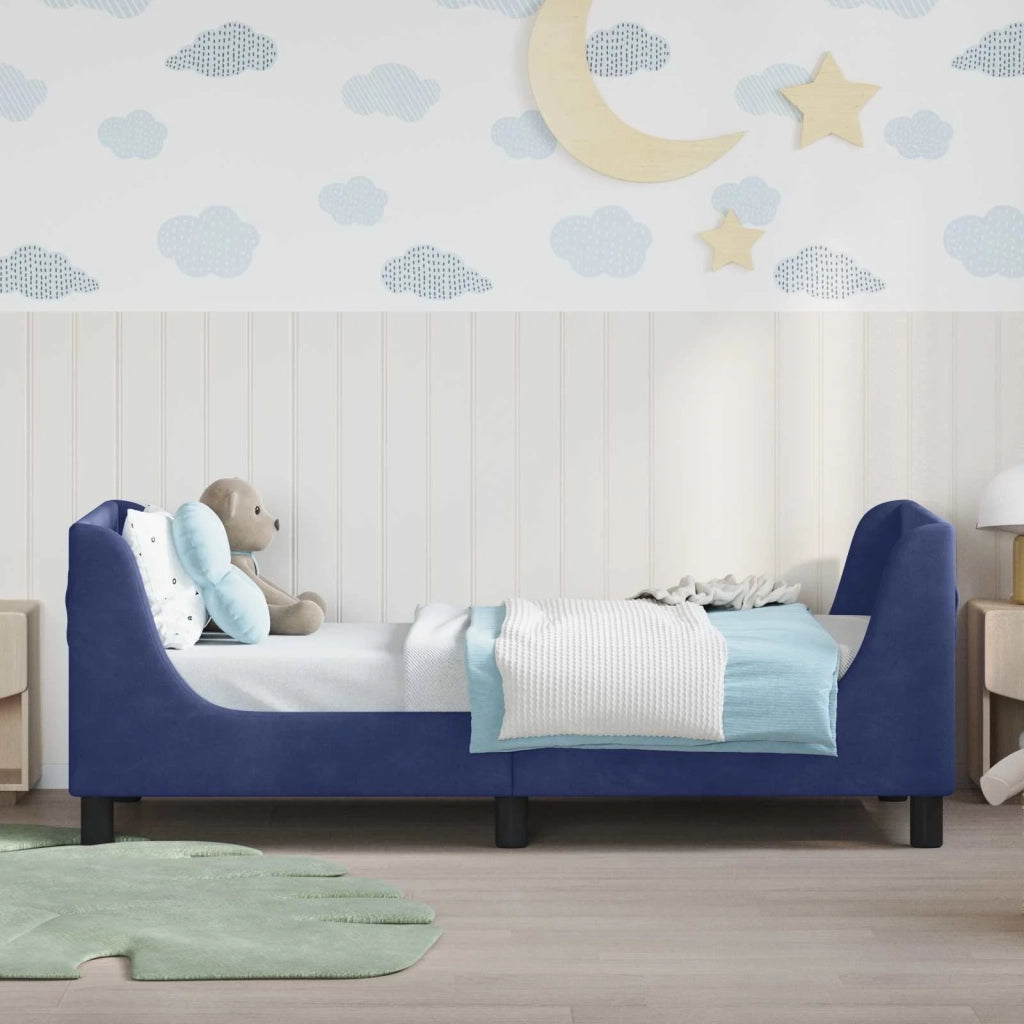 Struttura letto bambini con testata Blu Polizia 80 x 160 cm