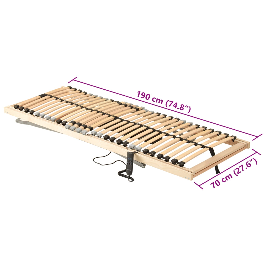Base Letto Elettrica a Doghe con 26 Doghe 7 Zone 70x190 cm