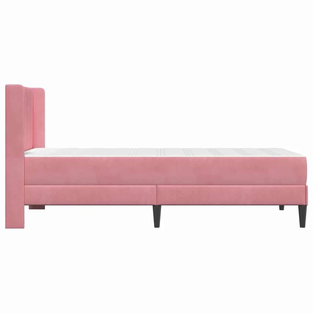 Struttura letto con materasso Rosa 90 x 190 cm Velluto 3414834