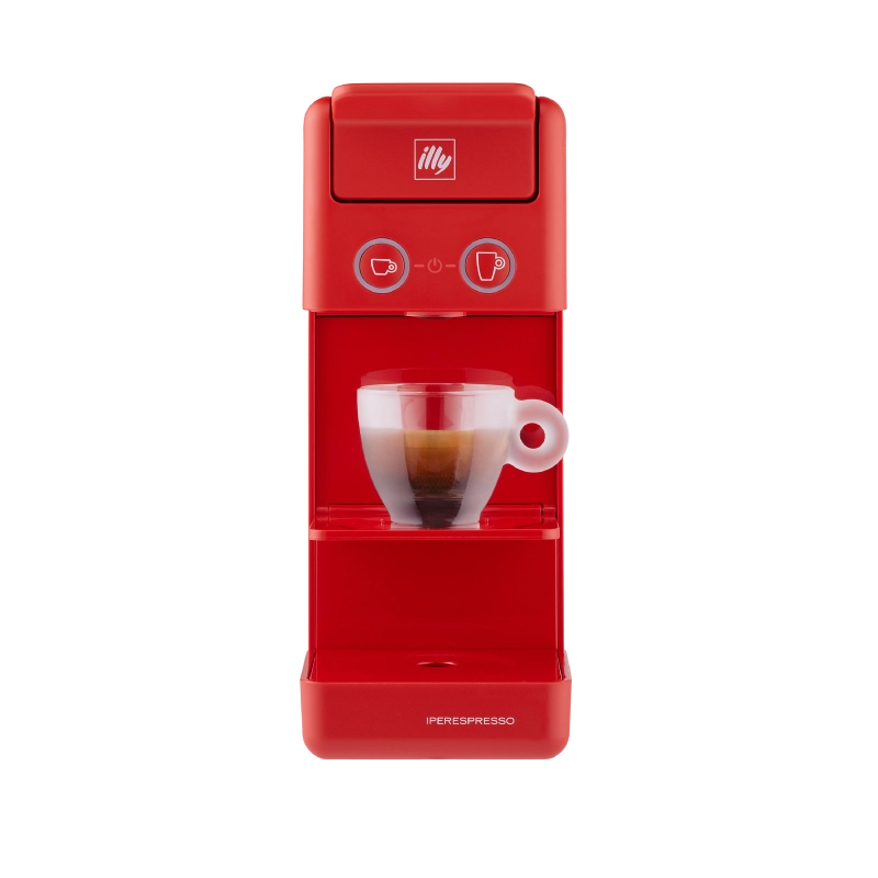 Illy caffè, macchina da caffè a capsule iperespresso y3.3 rossa 60559