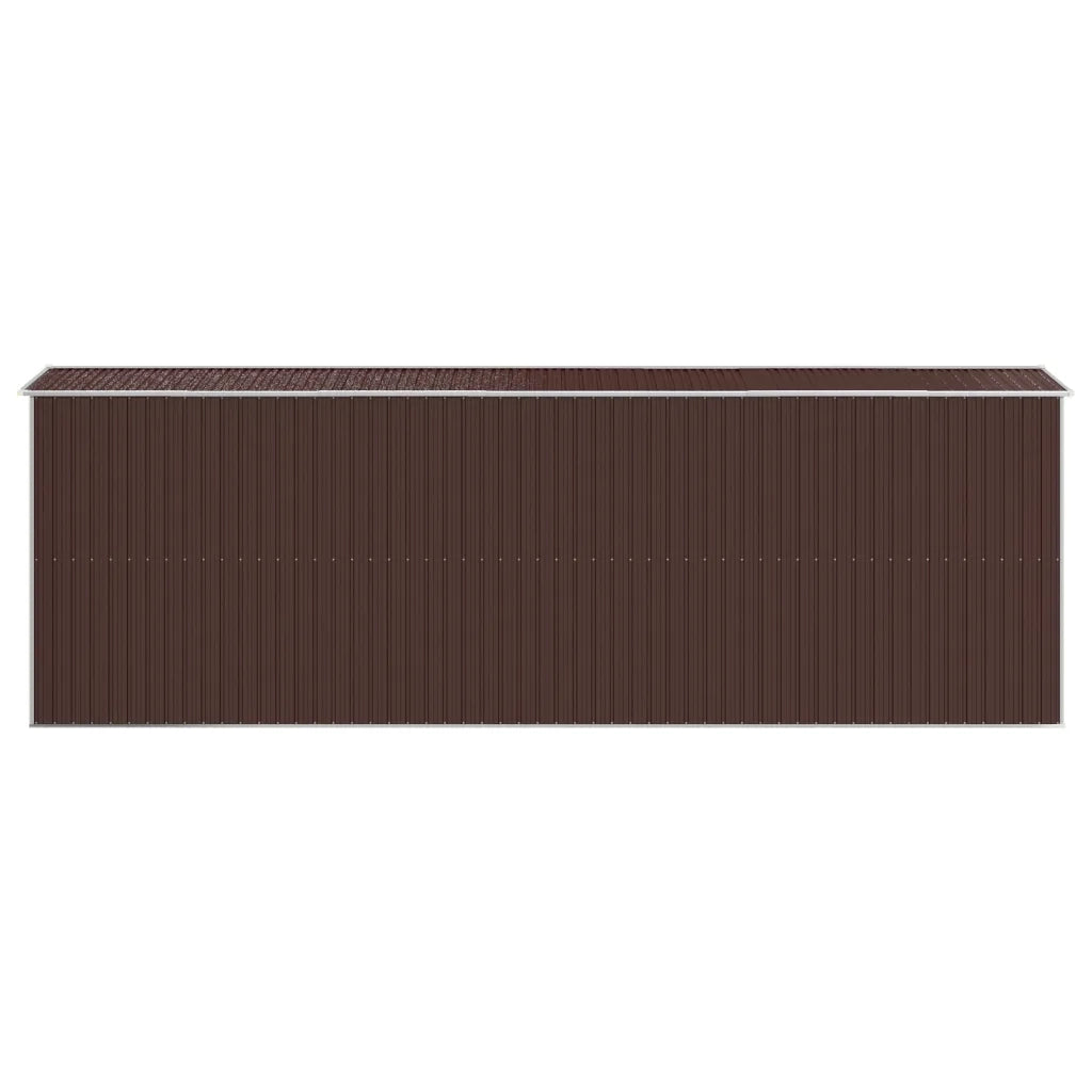 Capanno da Giardino Marrone Scuro 192x606x223cm Acciaio Zincato 3147465