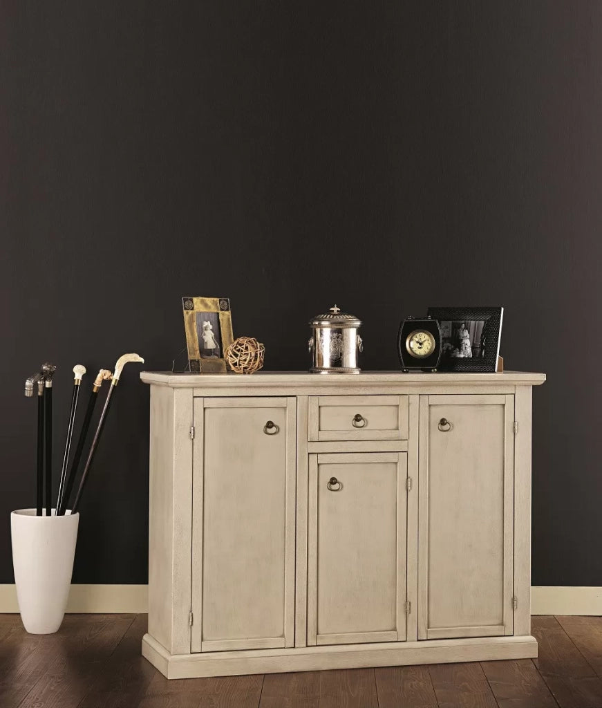 Madia credenza in legno avorio patinato l.120 p.39 h.85 - Mobili 2G