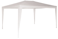 Gazebo da Giardino 3x4m in Metallo Copertura in Plastica Morel Parasole Bianco