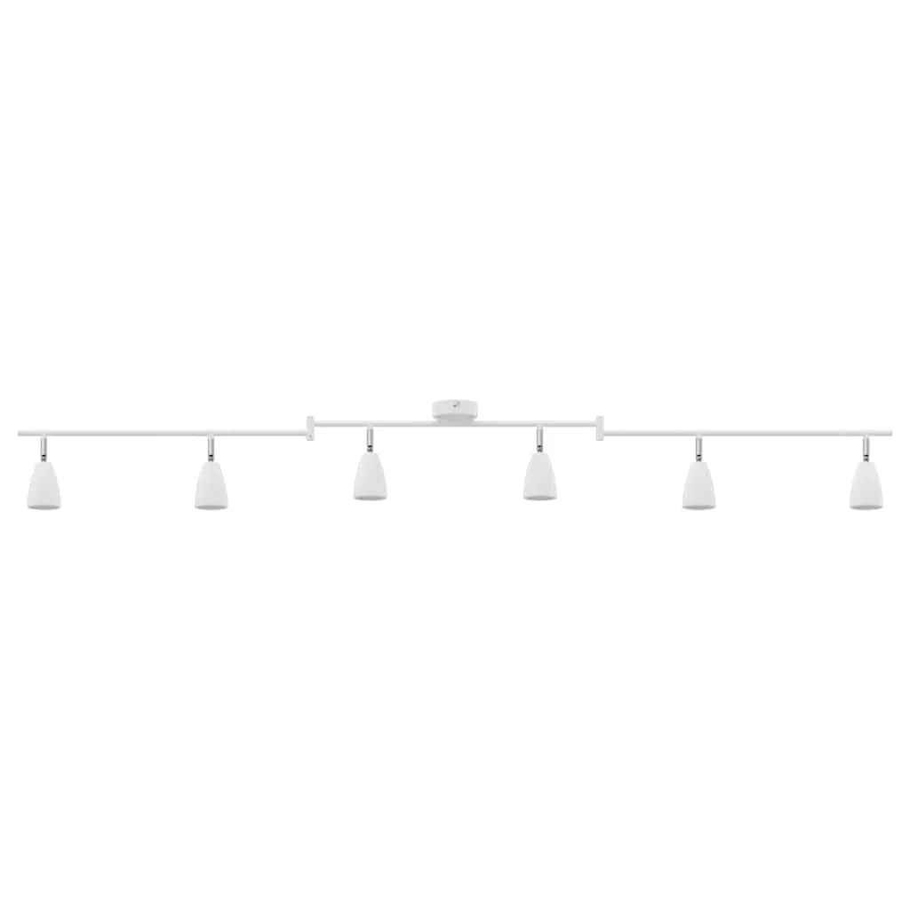 Faretto da soffitto moderno orientabile 25,5 x 8 x 16 cm illuminazione minimalista concentrata in metallo bianco 02_0058322