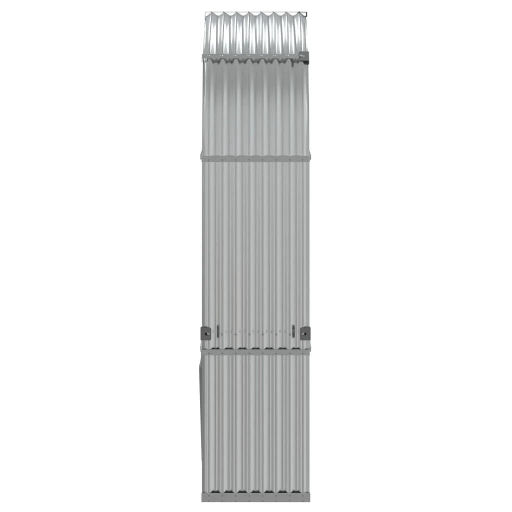 Portalegna argento 120 x 45 x 210 cm acciaio zincato Argento 02_0043791