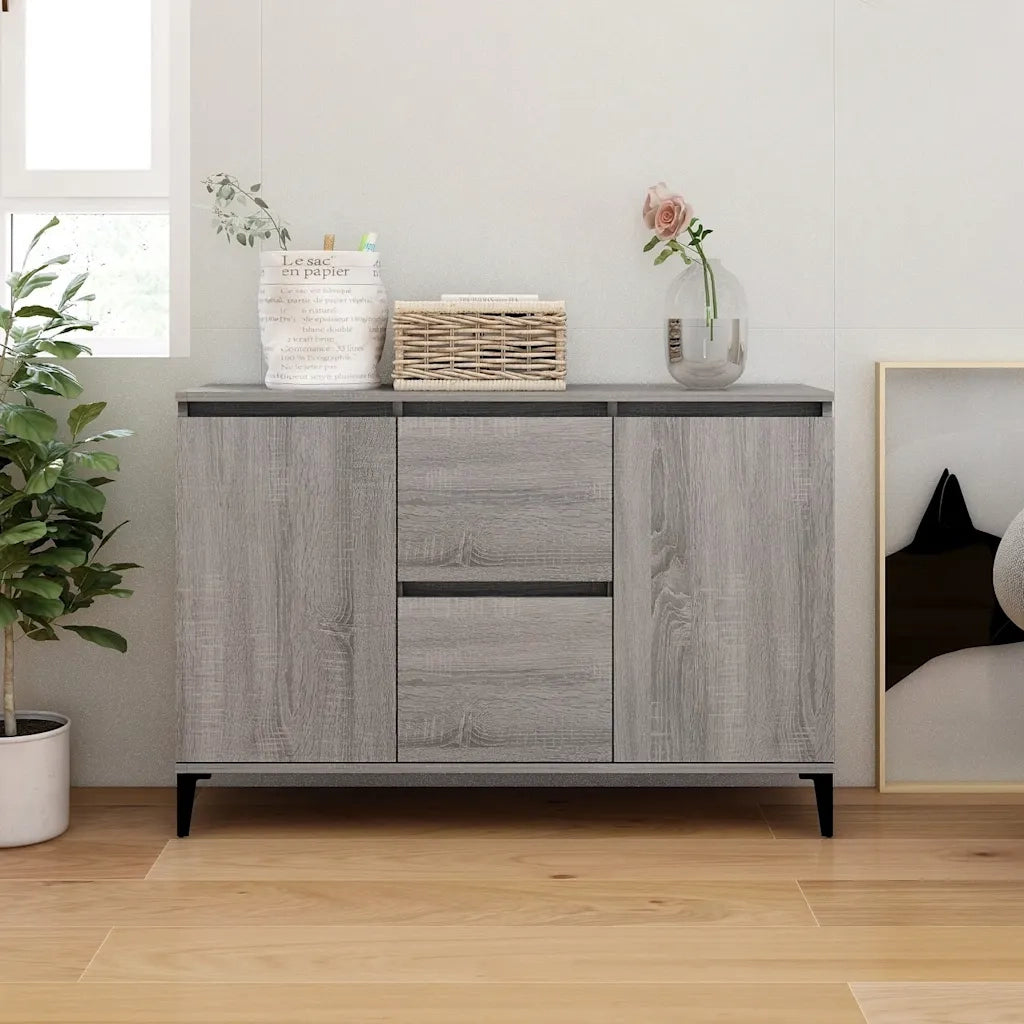 Credenza-Buffet-Armadio da cucina Grigio Sonoma 102x35x70 cm in Legno Multistrato