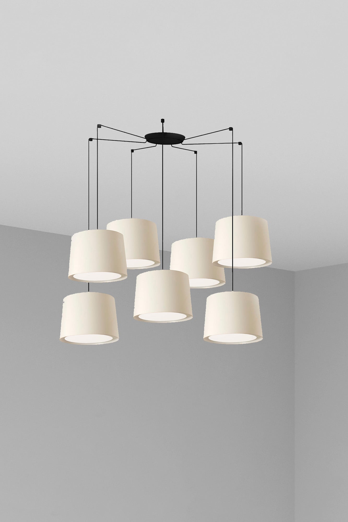 CONGA 7L Lampada sospensione bianca