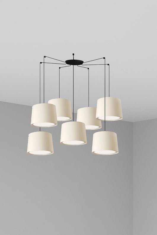 CONGA 7L Lampada sospensione bianca