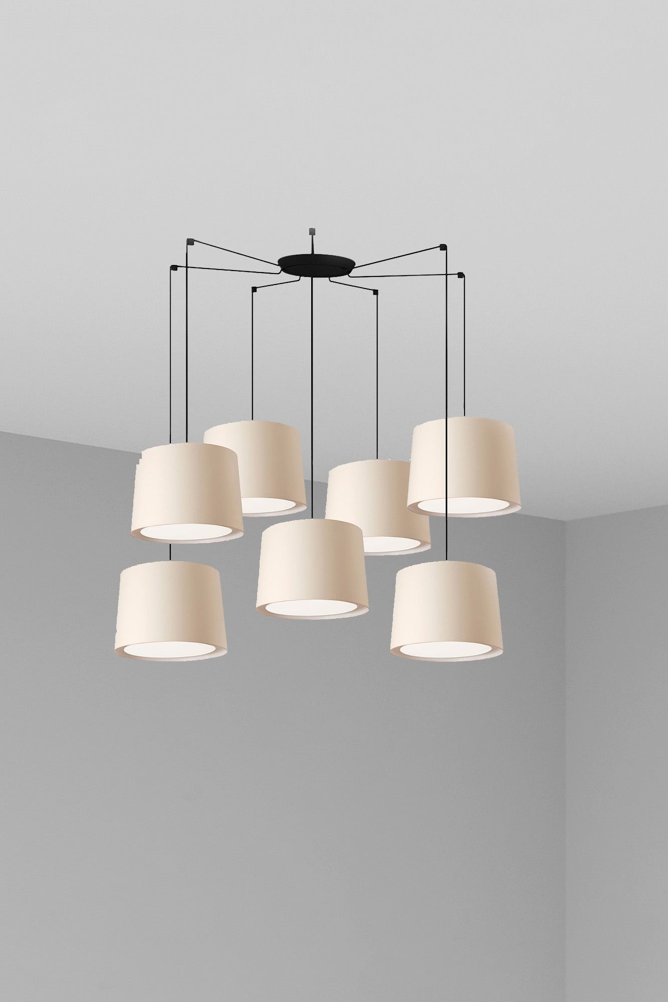 CONGA 7L Lampada sospensione beige