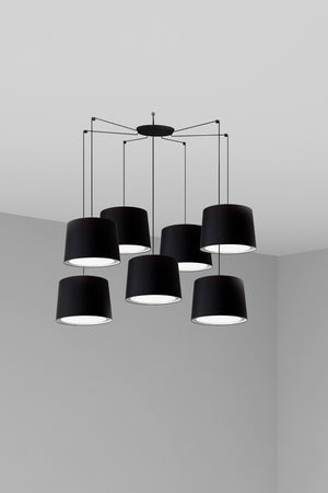 CONGA 7L Lampada sospensione nera