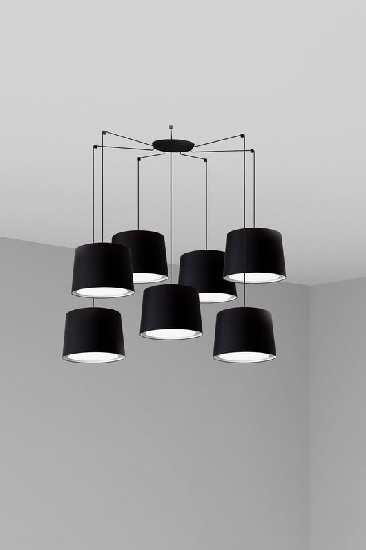 CONGA 7L Lampada sospensione nera