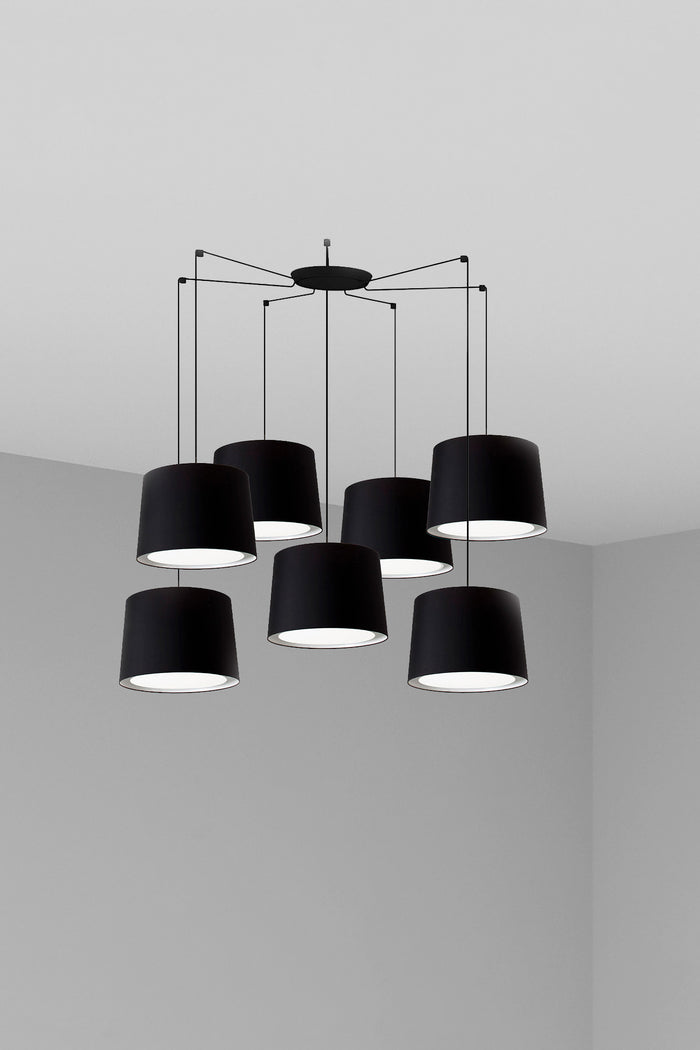 CONGA 7L Lampada sospensione nera