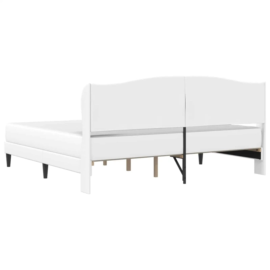 Struttura del letto con testiera Bianco 180 x 200 cm Similpelle