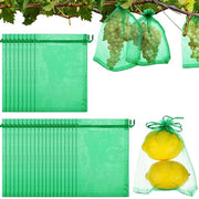 Sacche di protezione per frutta 100 pezzi - Sacchi reutilizzabili - Permeabili all'aria e alla luce - Corda di tiraggio - Protezione contro uccelli/insetti - Adatti per piante di frutta/orticultura - Tasche per frutta