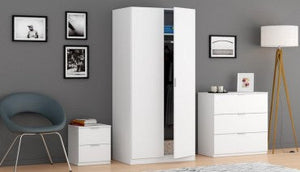 COMODINO 2 CASS.38X34X45H BIANCO