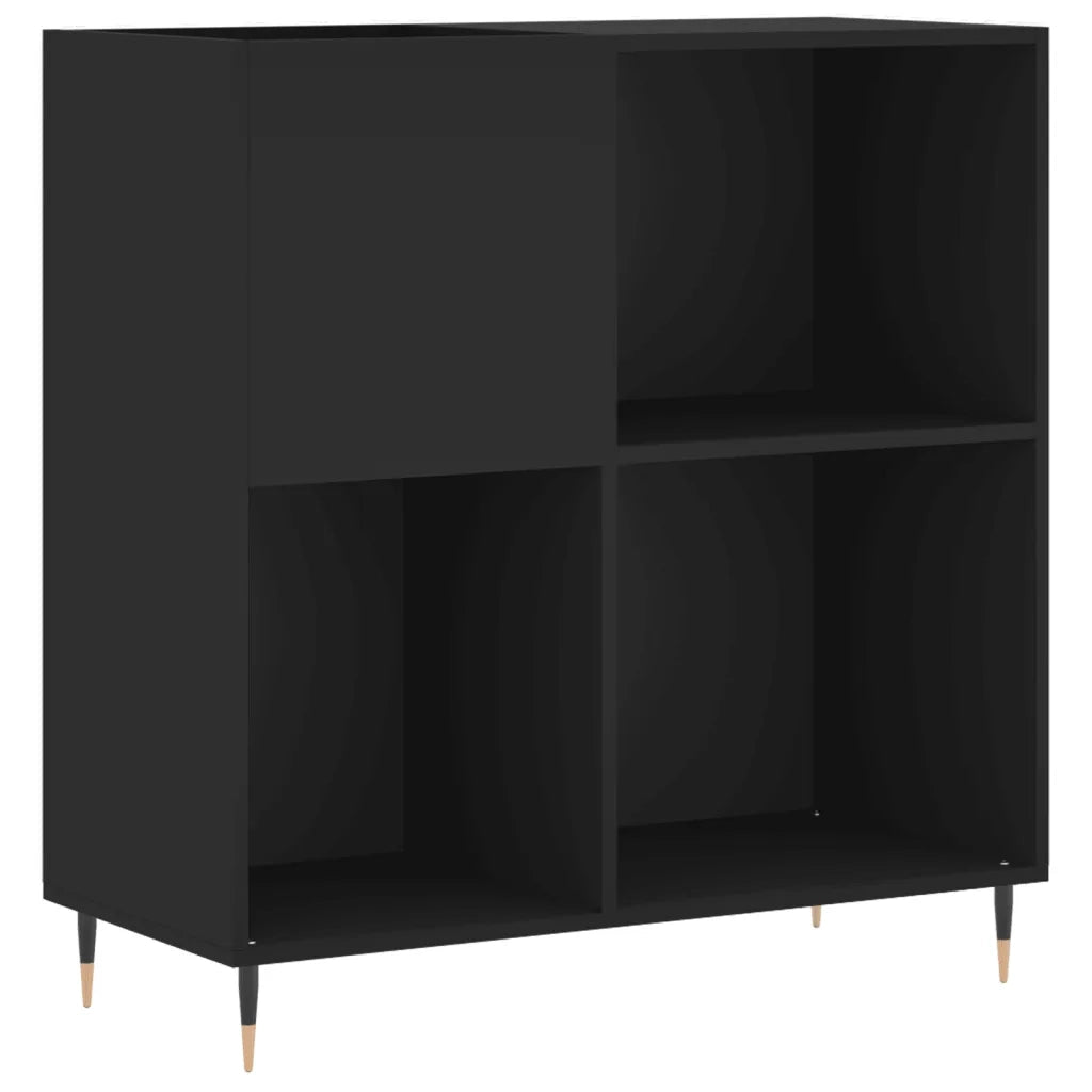 Mobile Porta Dischi Nero 84,5x38x89 cm in Legno Multistrato 831765