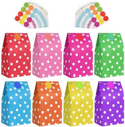 Set di 50 sacchetti di carta per confezione di regalo - Disegno a punti multicolore - Ideali per gli ospiti