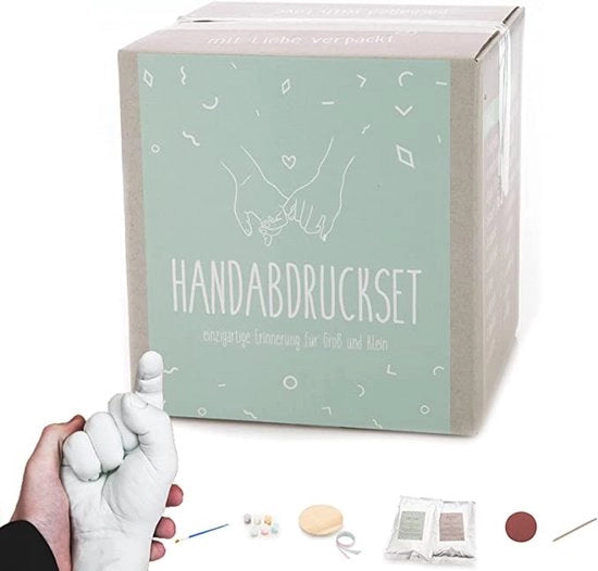Kit di stampa delle impronte digitali, Kit di modellazione delle mani 3D, Kit di stampa delle mani per coppie per molte occasioni, Kit di modellazione delle mani tutto in uno con alginato e gesso, kit per il fai da te / set di regalo per bambini