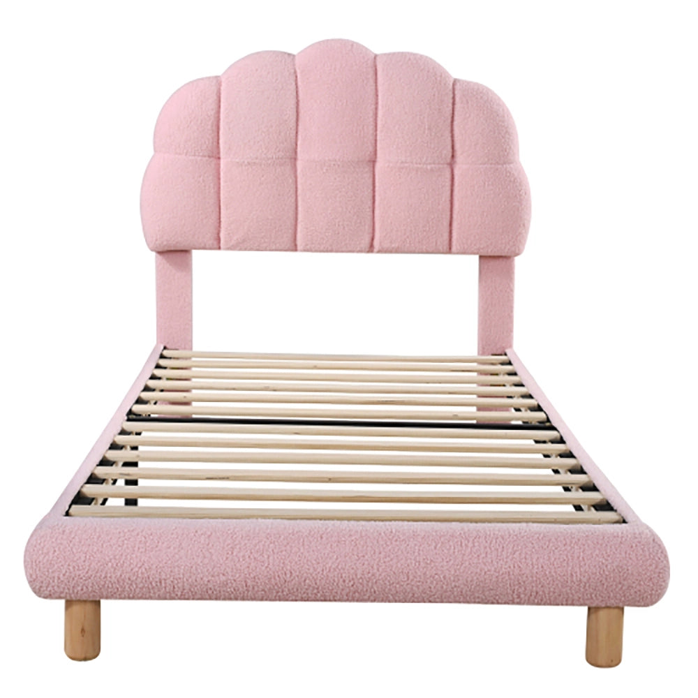 Letto a baldacchino per bambini - Xylo - 90x200 cm - Rosa - Polare circolare