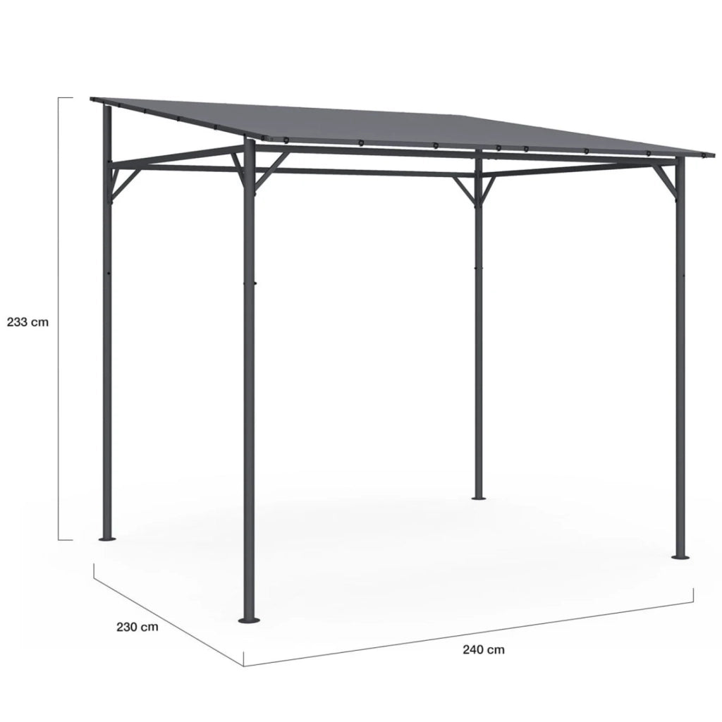 IDMarket - Pergola addossata - Tonelle de jardin 2,3 x 2,4 M