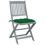 Sedie da Giardino Pieghevoli 6pz con Cuscini in Massello Acacia 3065454