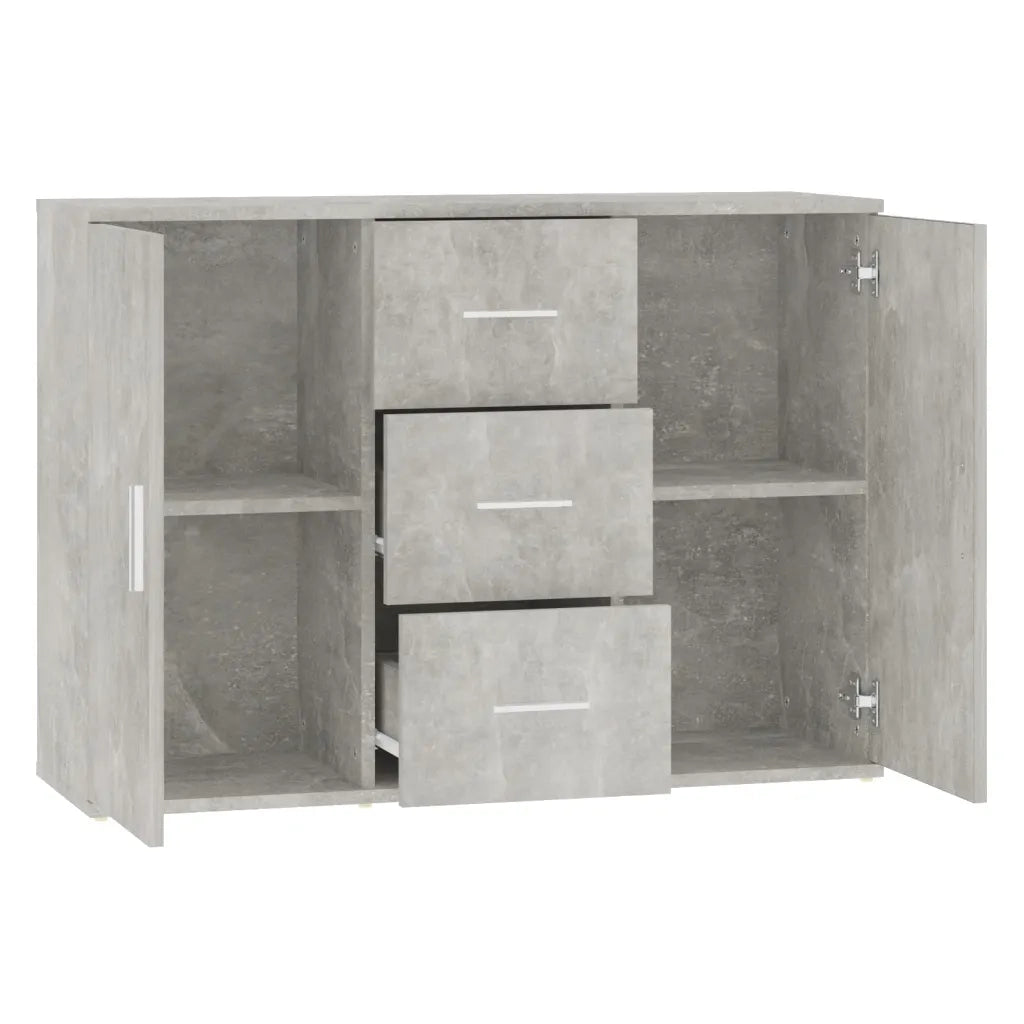 Credenza-Buffet-Armadio da cucina Grigio Cemento 91x29,5x65 cm in Legno Multistrato