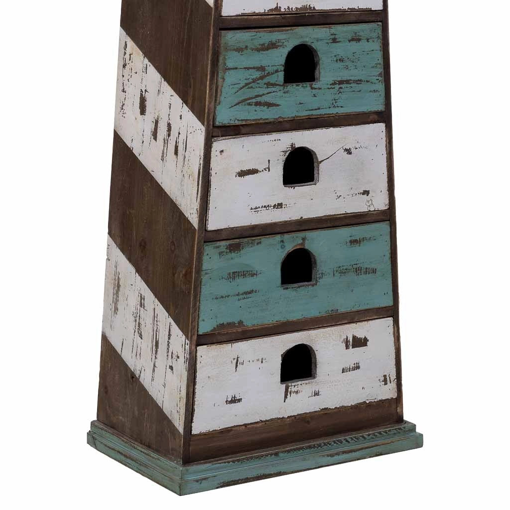 Mensola Lighthouse in legno e metallo marrone 41x27x115h cm
