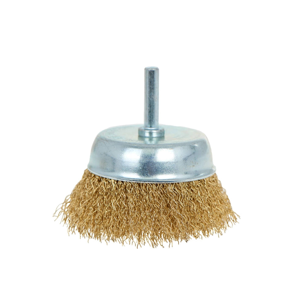 SET 5PZ SPAZZOLE METALLICHE IN FILO DI OTTONE ONDULATO CON GAMBO 6mm GEKO G00641