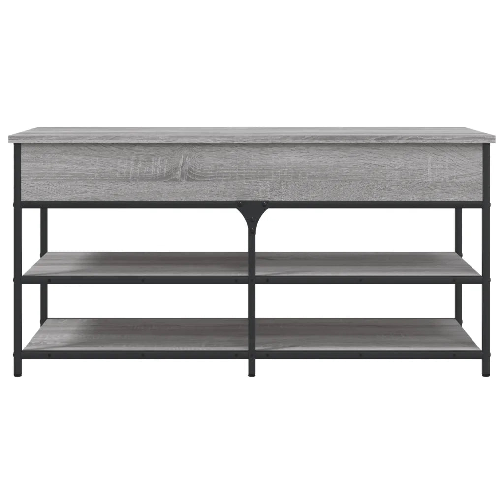Panca Porta Scarpe-Sgabello-Panca Scarpiera Grigio Sonoma 100x42,5x50 Legno Multistrato