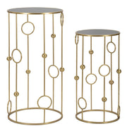 TAVOLINETTO CAGE COPPIA CM Ø 50X100-40X80