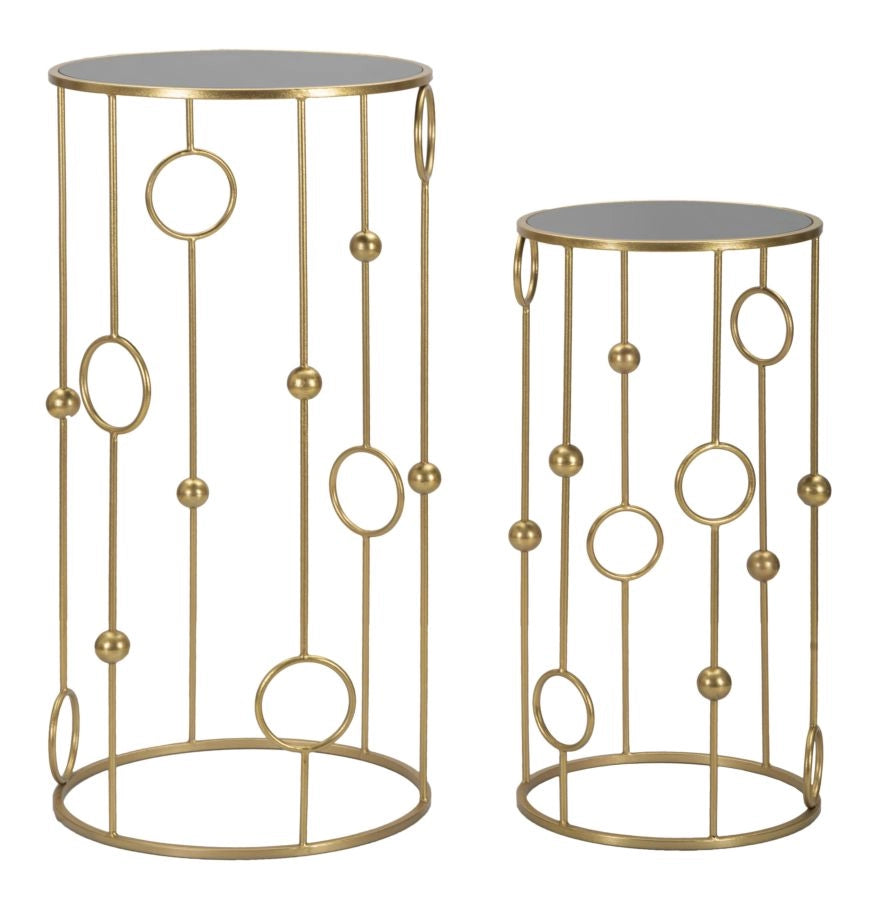 TAVOLINETTO CAGE COPPIA CM Ø 50X100-40X80