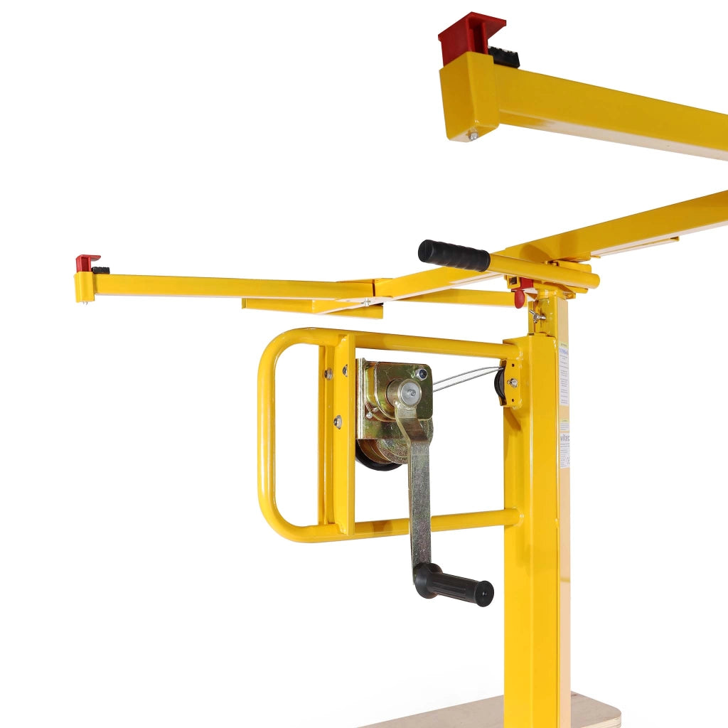 Sollevatore pannelli cartongesso max 75kg, altezza 145-350cm, Carrello Alzapannelli Alzalastre