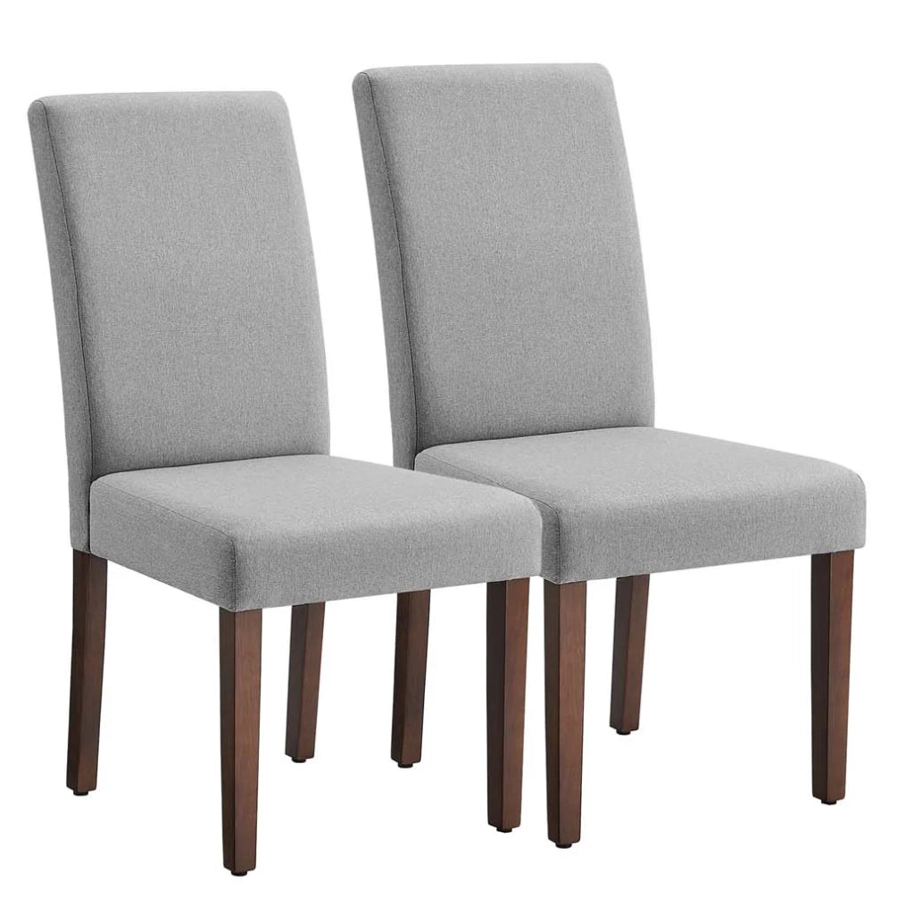 Set di 2 sedie da pranzo/cucina con schienale alto e seduta spessa 58 x 48 x 100 cm grigio 12_0008025