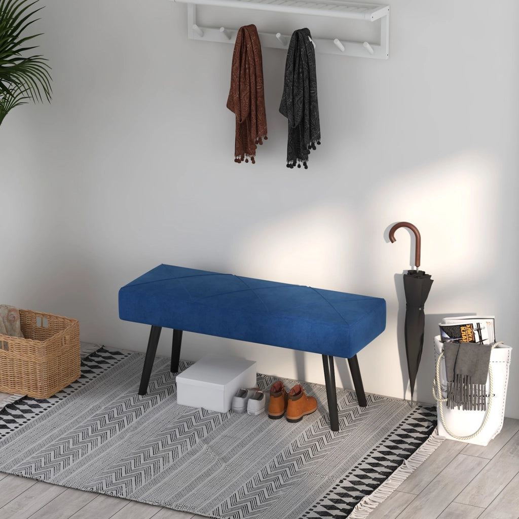 Piediera con Cuscino ¨C zephmum ¨C Blu Scuro 100x36x45 cm