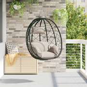 Sedia Uovo Appesa Basket senza Supporto Tortora Polyrattan