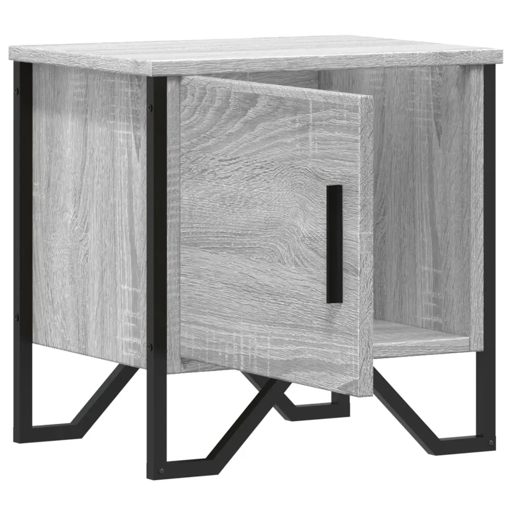 vidaXL Comodini 2pz Grigio Sonoma 40x30x40 cm in Truciolato