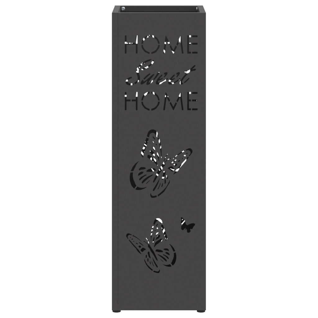 Portaombrelli Nero Metallo Standard Motivo Decorativo