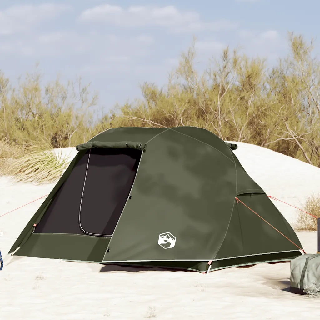 vidaXL Tenda da Pesca per 3 Persone Verde Oliva Impermeabile