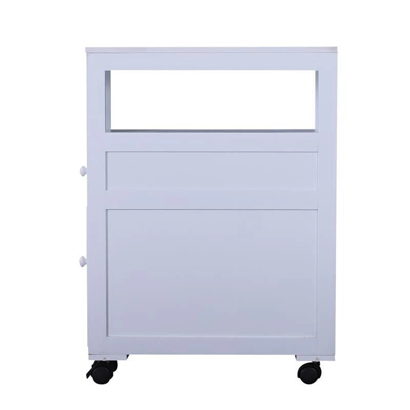 MOBILETTO DA BAGNO IN LEGNO CON RIPIANO E  2 CASSETTI 16X52X66 CM BIANCO