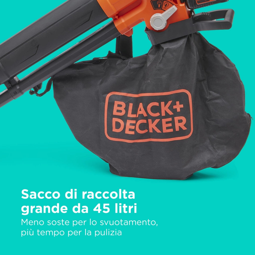 Soffiatore Aspiratore Trituratore a Batteria Black Decker BCBLV3625L1 Qw