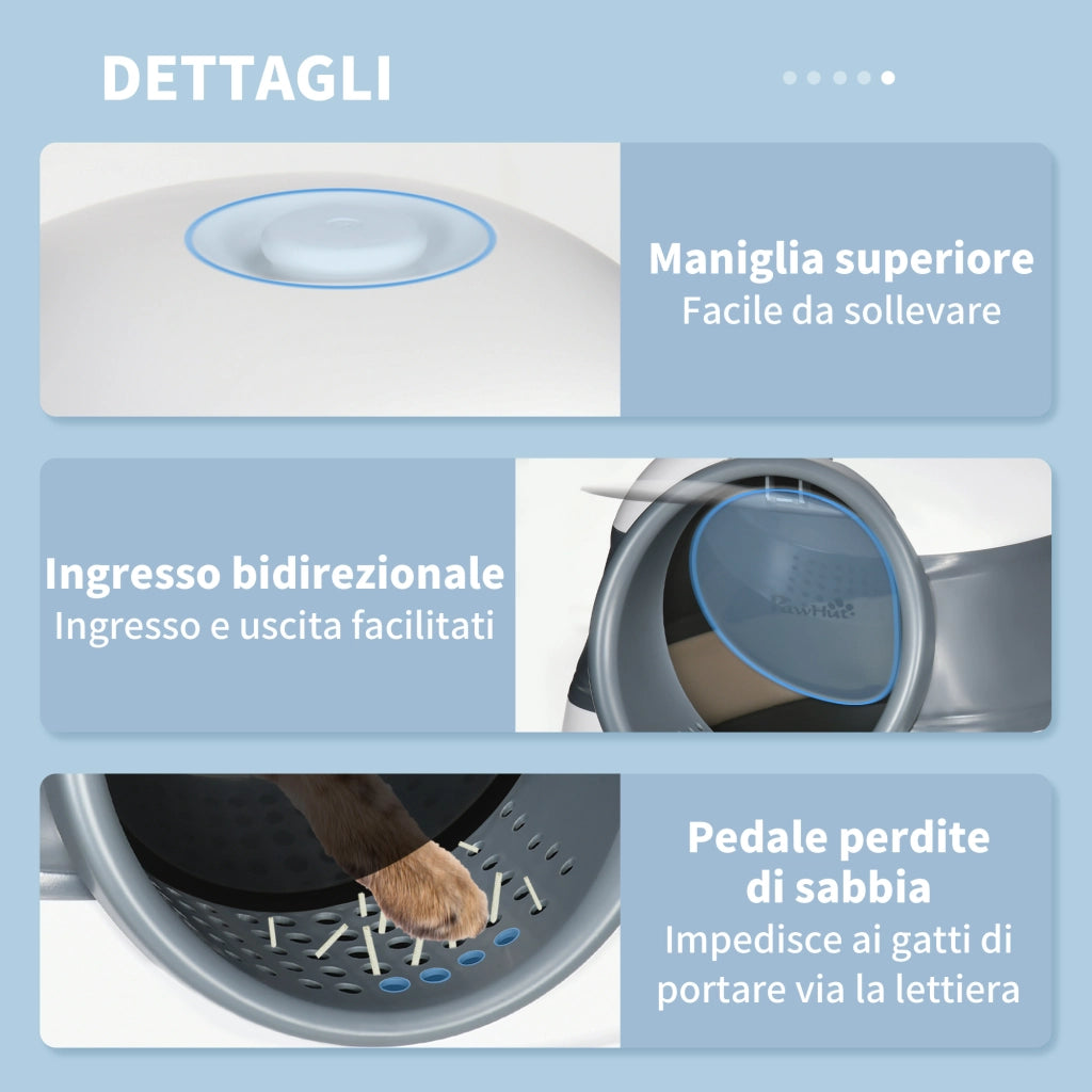 Lettiera per Gatti Pieghevole con Maniglia ¨C zephmum ¨C PP e ABS, 52x41x38 cm