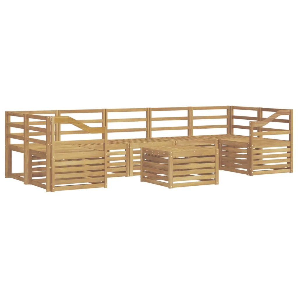Set di divani da esterno 8 pcs Bianco Legno di Acacia Massello 3391569