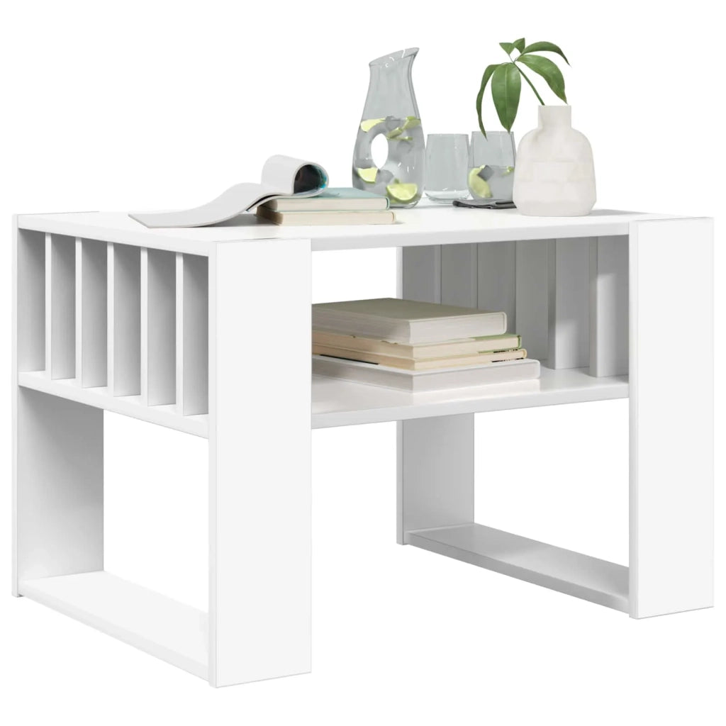 Tavolino da salotto | Tavolino da caff¨¨ | Tavolino da Soggiorno Bianco 66 x 49,5 x 45 cm Legno multistrato