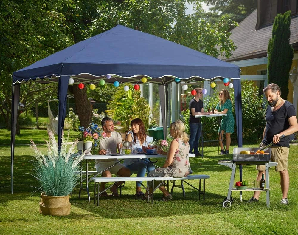 ® Padiglione Capri 3x3m Pieghevole Pop-Up Impermeabile per Giardino Tenda per Feste Fissa Rosso