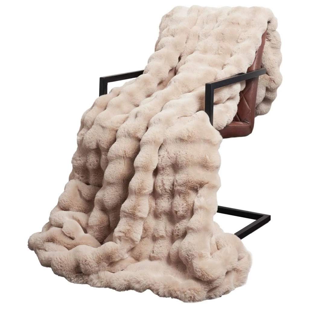 Coperta antiscivolo in sintetica di coniglio Olite 4 pcs Beige 42021791