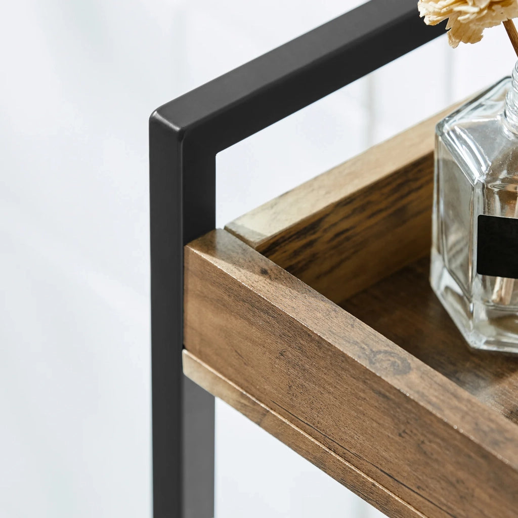 biancheria bagno cesta bagno cesta biancheria Scaffale Bagno cesta scaffale mobili bagno salvaspazio marrone FRG226-F