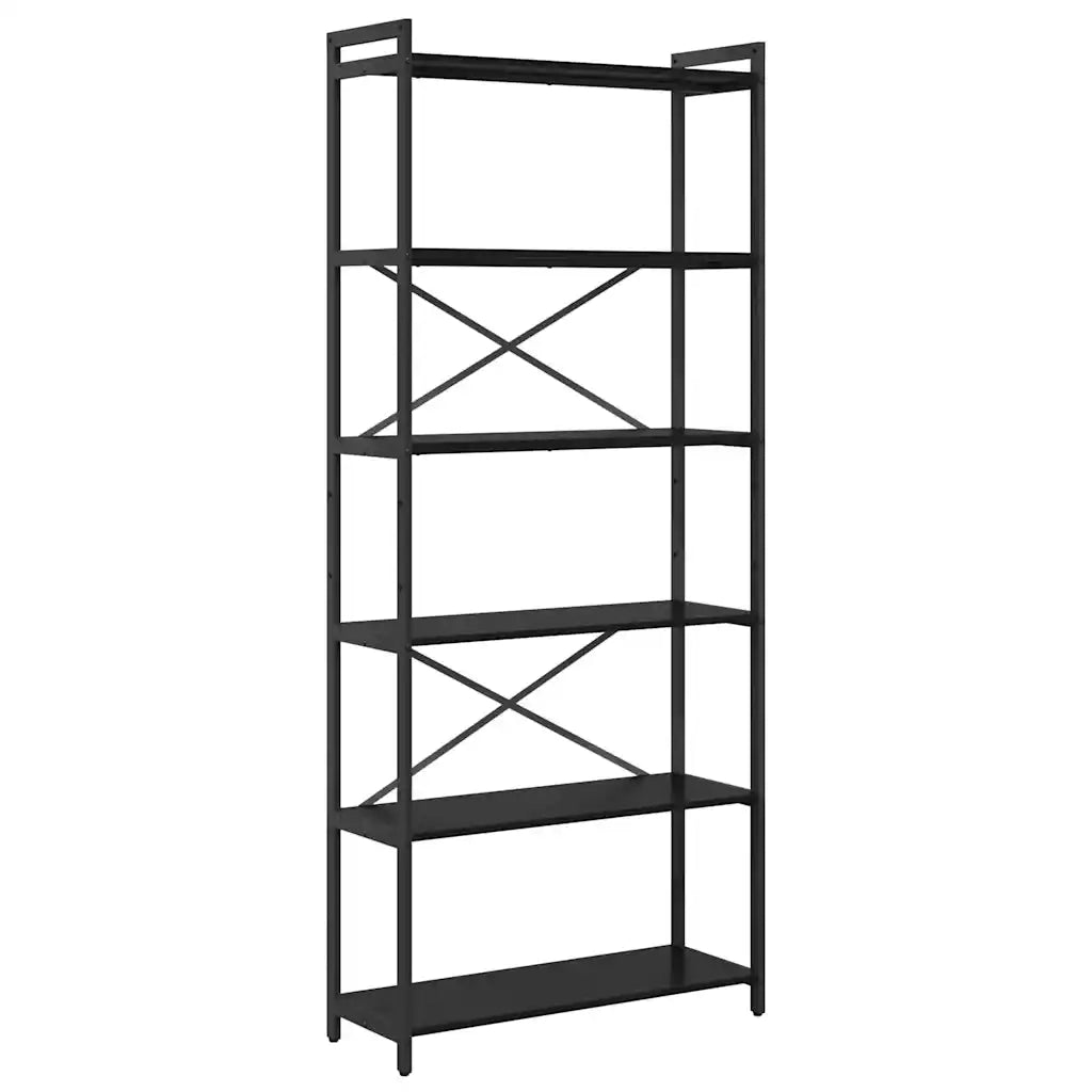 Libreria Rovere Nero 80 x 30 x 189,5 cm Legno multistrato 868407