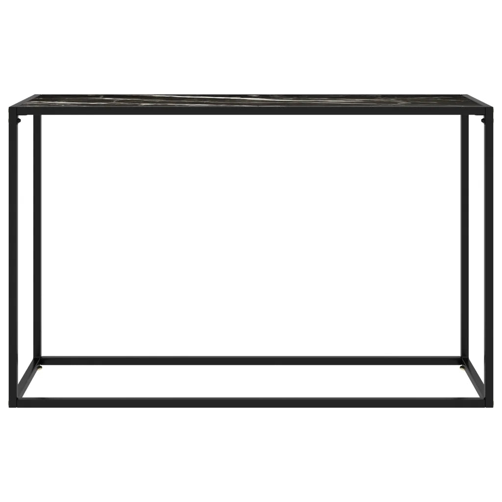 Tavolo Consolle Nero 120x35x75 cm in Vetro Temperato 322818
