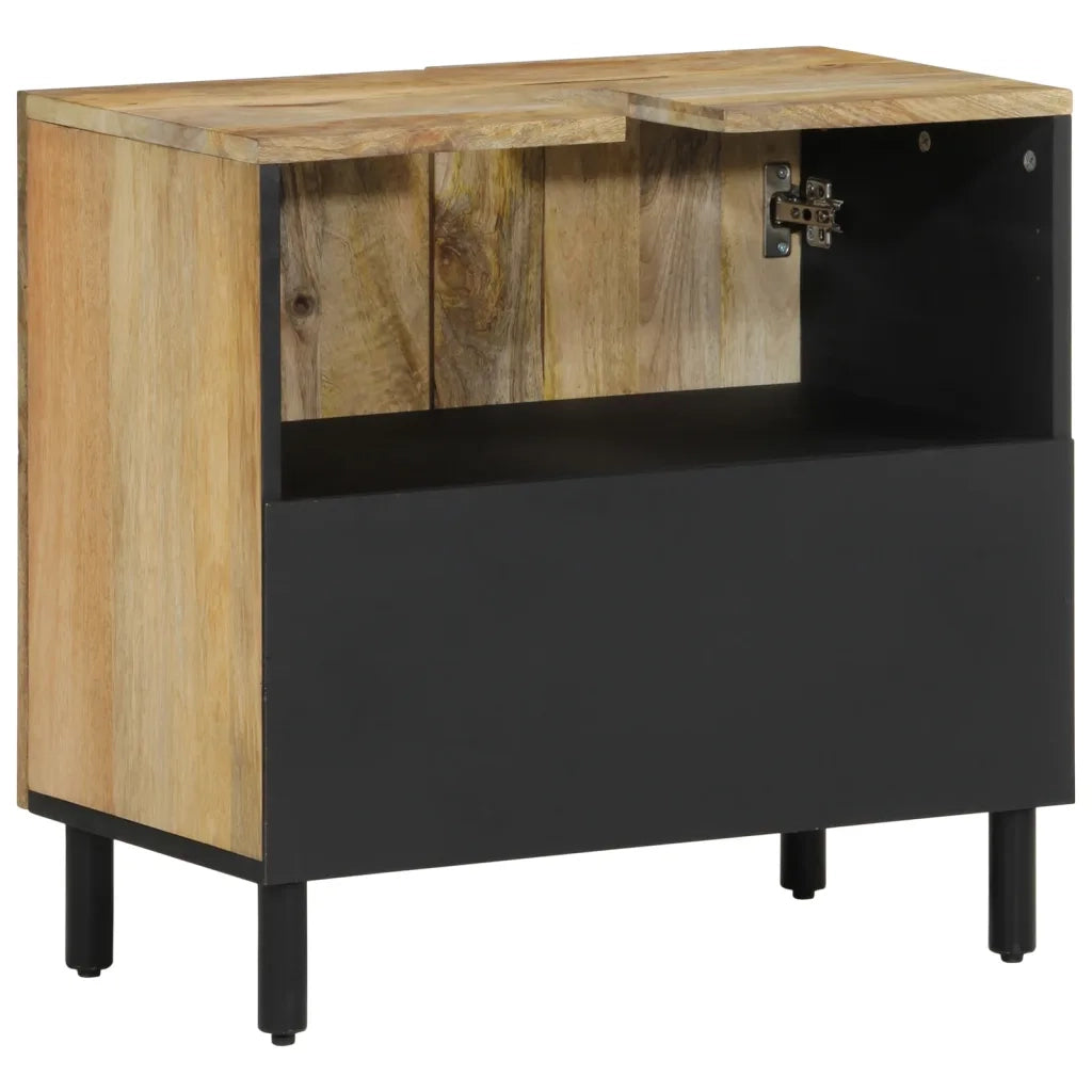 vidaXL Set Mobili da Bagno 2pz in Legno Massello di Mango
